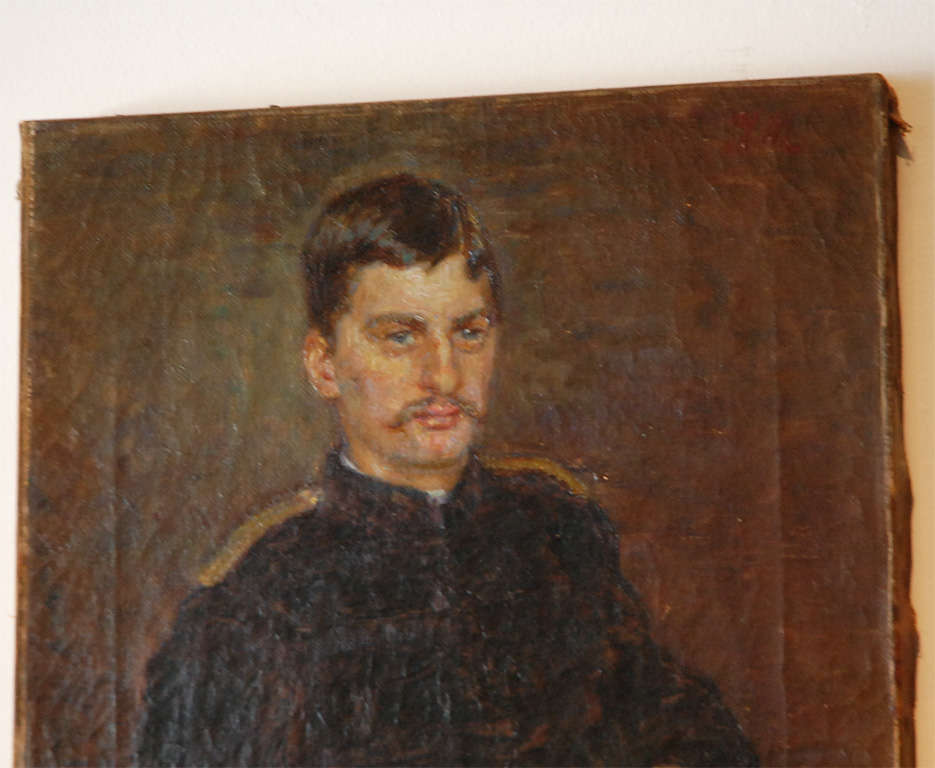 'young Soldier' By Danish Artist George Meldahl (1863-1946)
