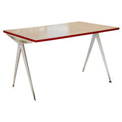 Used Jean Prouve 'Compas' Cafeteria Table , France 1953