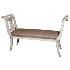 French Painted Empire Style Bench 10
