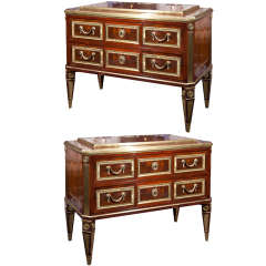 Pair of Russian Neoclassical Style Commodes