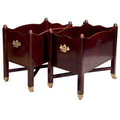 Pair of English Mahogany Planters 2