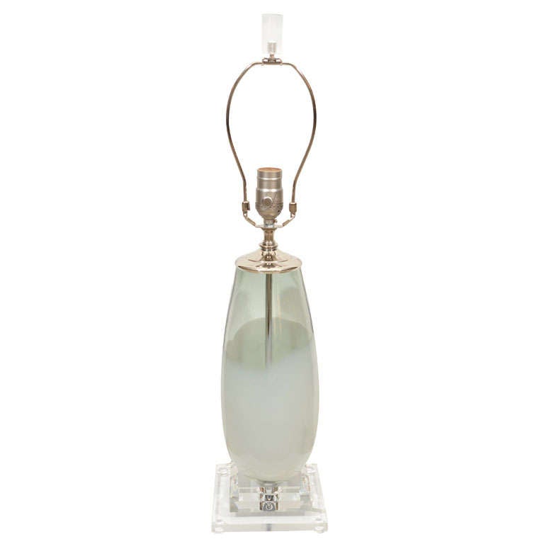 Vintage Swedish Glass Lamp