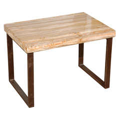 Petrified Wood Top Side Table