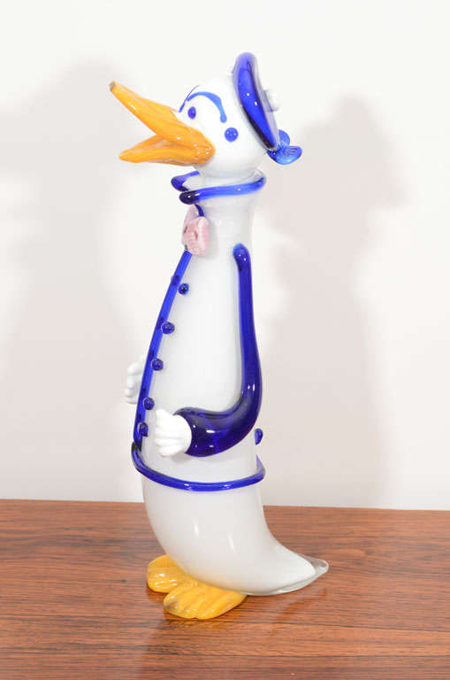 Mid-20th Century Signed Murano Donald Duck Decanter