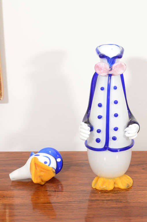 Signed Murano Donald Duck Decanter 2
