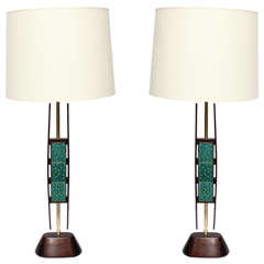 Pair of 1950s Italian Sculptural Table Lamps