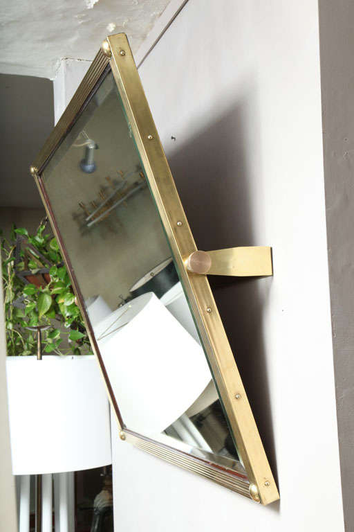 English  Wall Mirror Aesthetic Style cantilever brass England 1880's