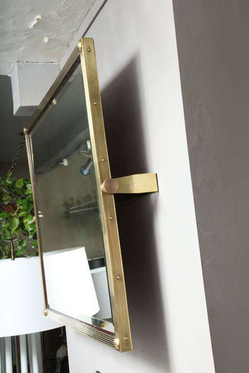  Wall Mirror Aesthetic Style cantilever brass England 1880's In Good Condition In New York, NY