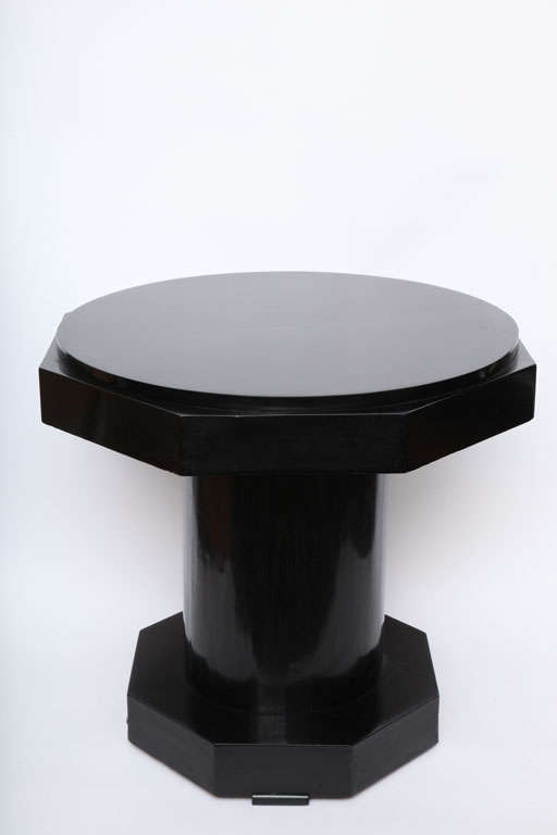 A German 1920's Art Deco black lacquer Table