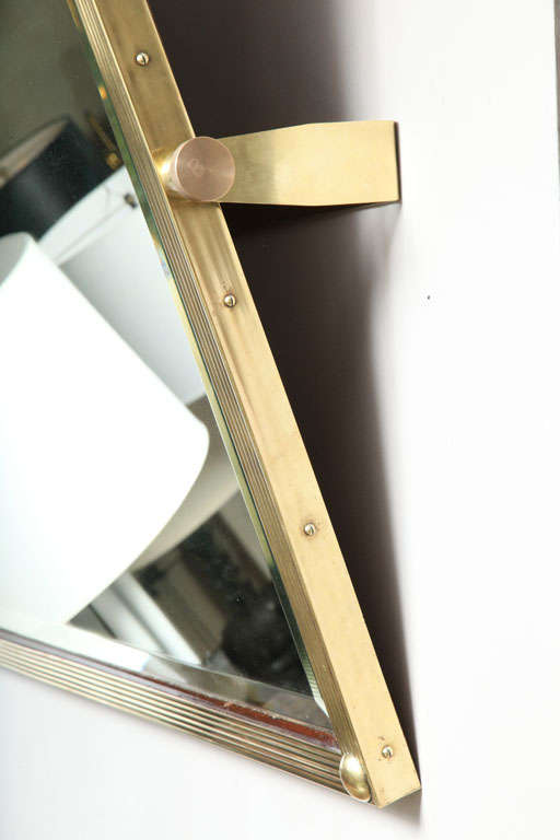 Aesthetic Adjustable Brass Wall Mirror For Sale at 1stdibs