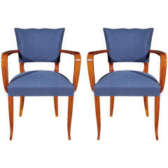 Pair of Late Hungarian Art Deco Chairs