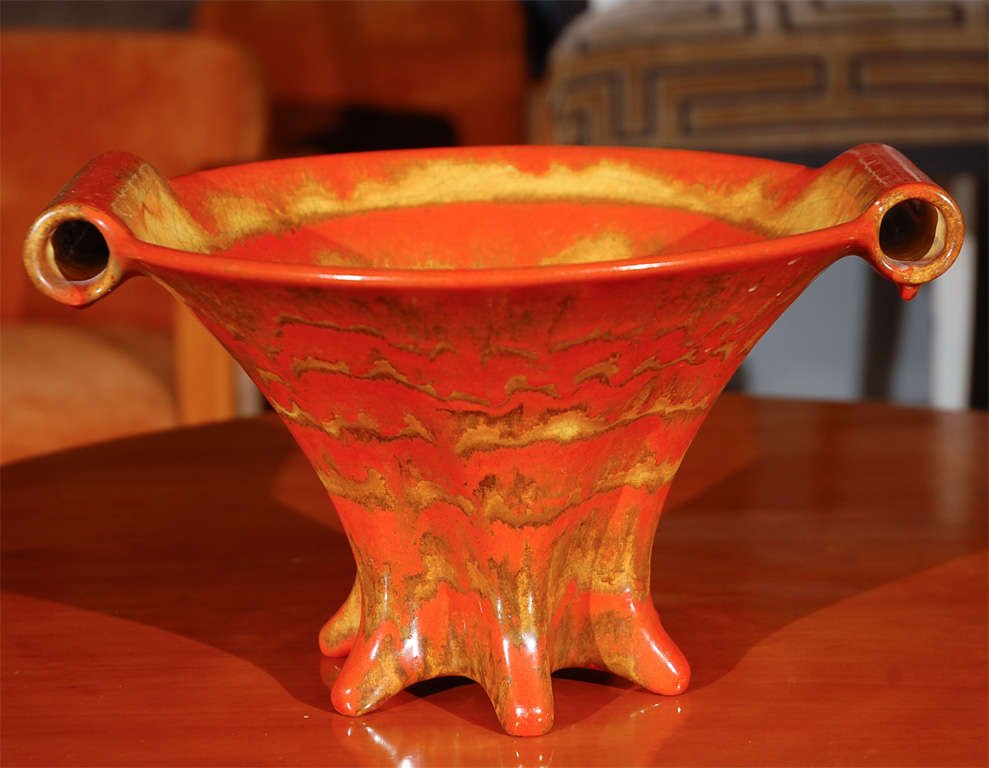 Hungarian Ceramic Bowl by G. Gorka