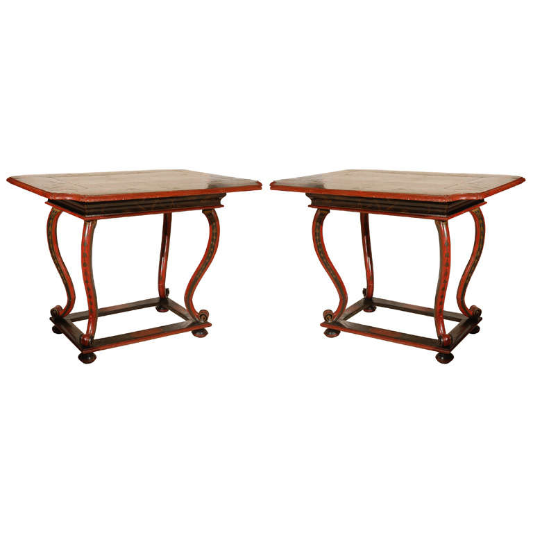 Pair of Very Rare Venetian Tables