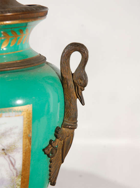 19th Century French Hand-Painted Sevres Lamp 2