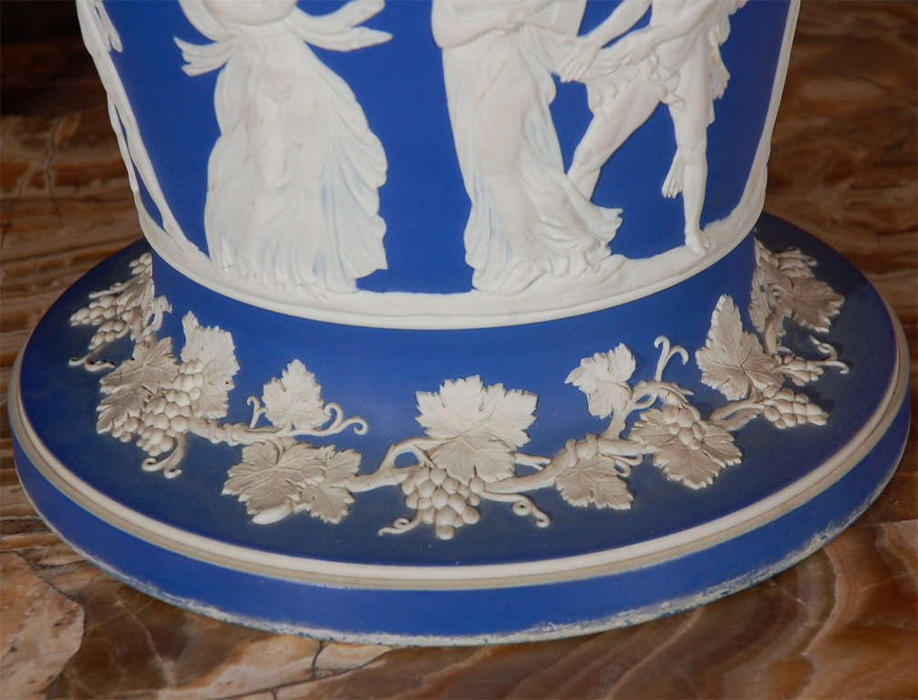 Pair of 19th Century English Wedgwood Stamped Jardinieres In Excellent Condition In Los Angeles, CA