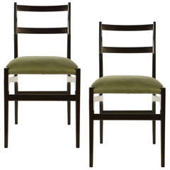 Used Set of 6 Rare Gio Ponti  Dining Chairs from the Hotel Parco Principi Roma