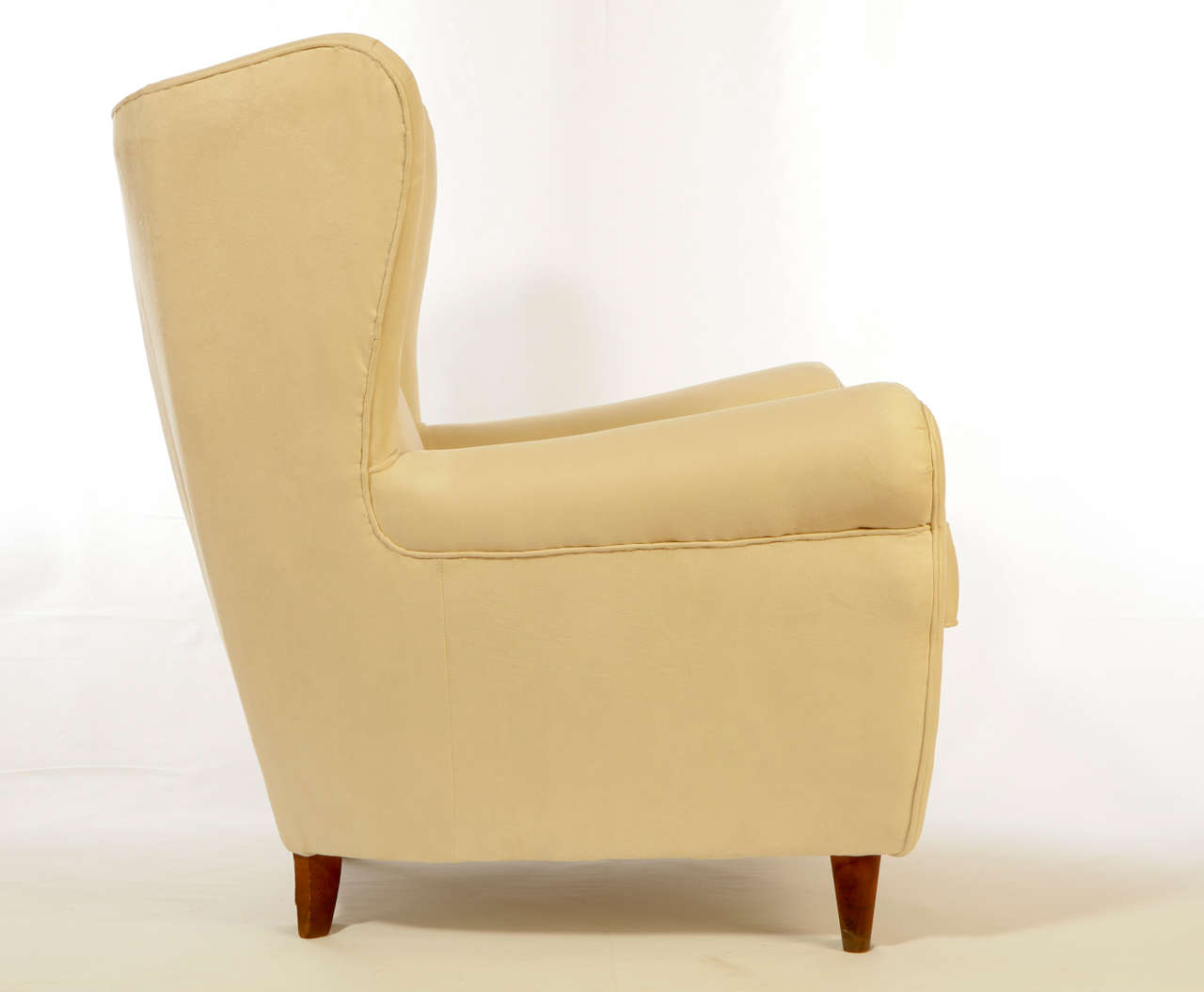 Pair of Elegant Wingback Italian Armchairs, circa 1940 2