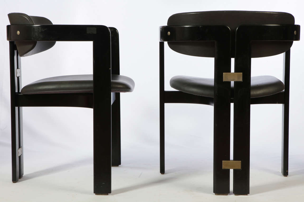 set of 4 dining chair by Augusto Savini 
