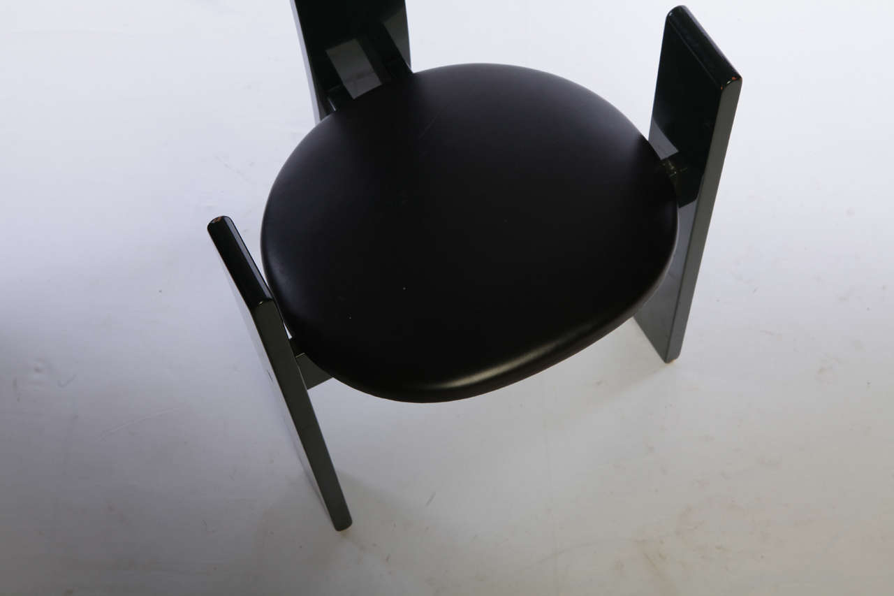 Industrial Set Of Two Golem Chairs By Vico Magistretti For Poggi