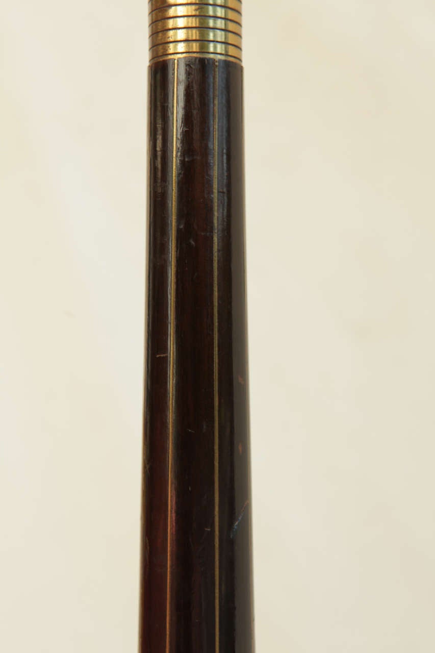 Stilnovo Mahogany and Brass Floor Lamp, 1950 2
