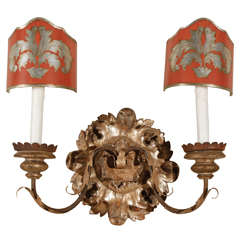 wall Sconce w/ painted shades