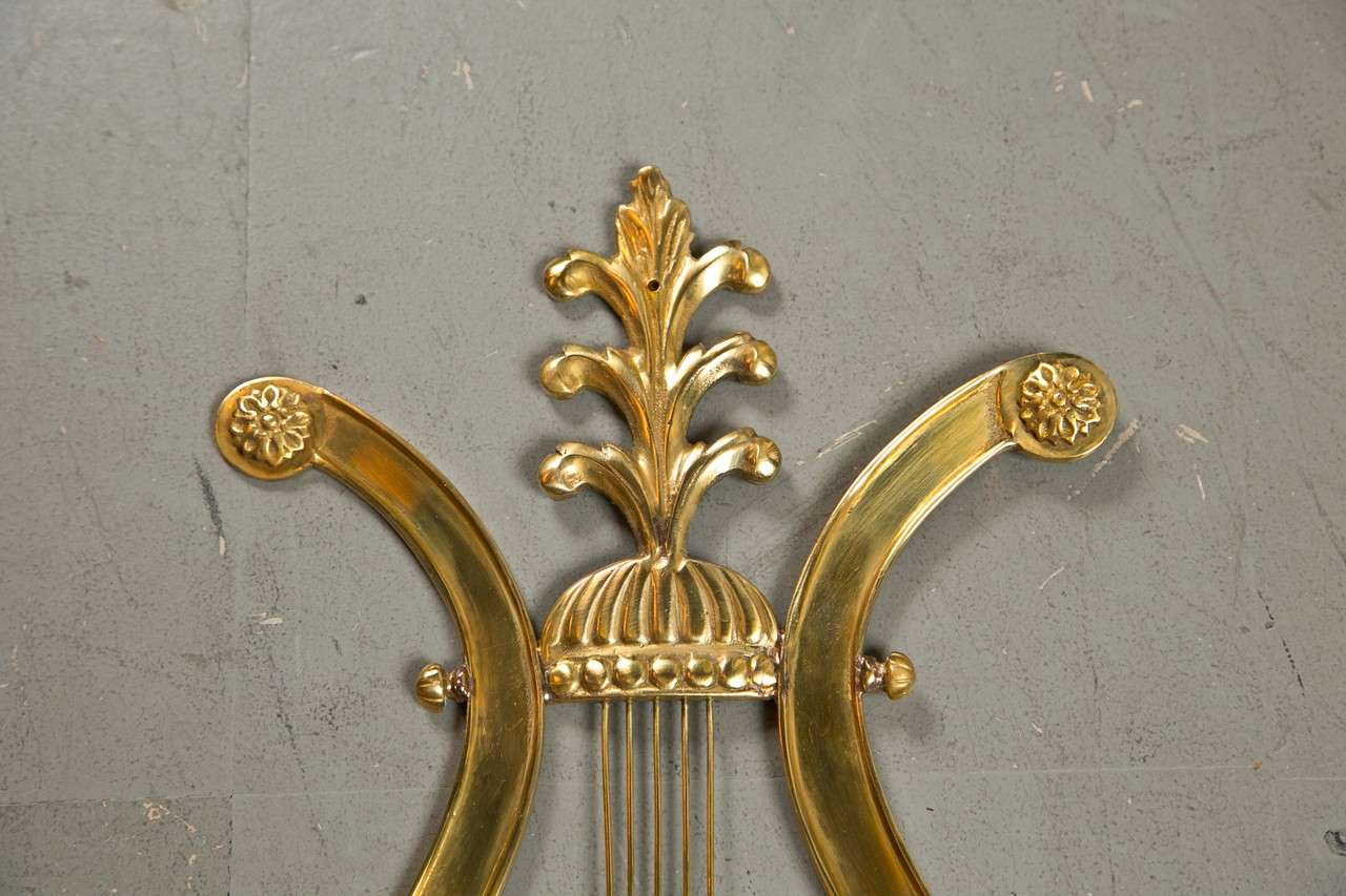 Pair of Caldwell Lyre Sconces For Sale 5