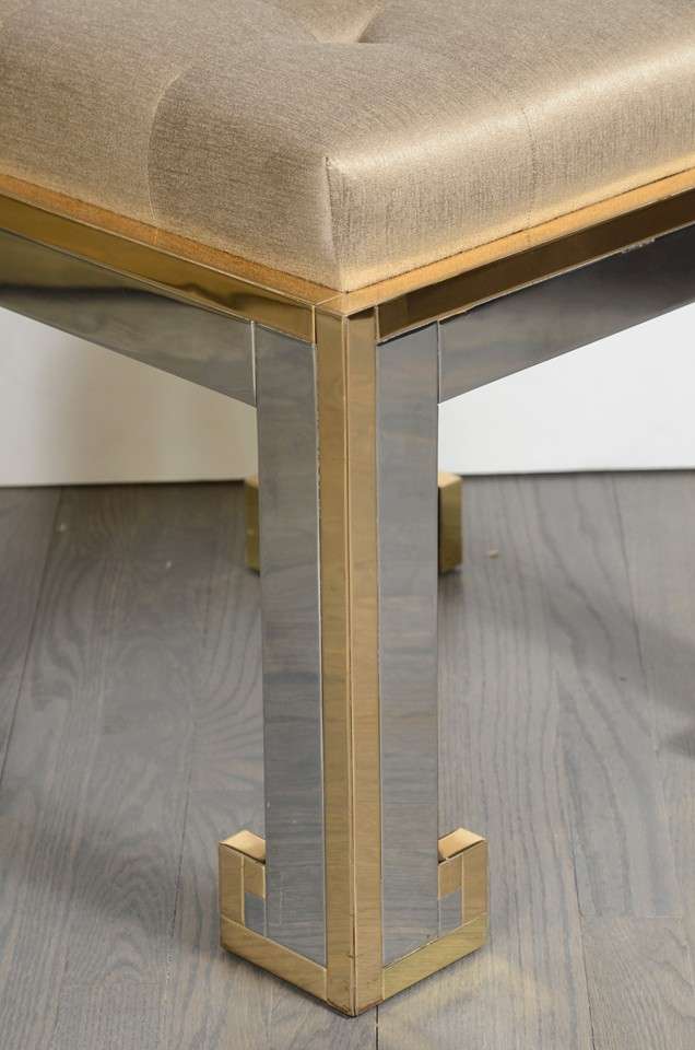 Pair of Greek Key Stools in the manner of Paul Evans 1
