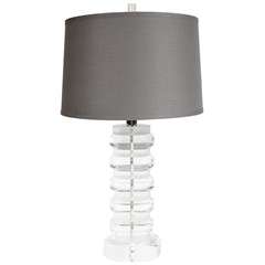 Lucite Ovoid Modernist Table Lamp in the Manner of Karl Springer