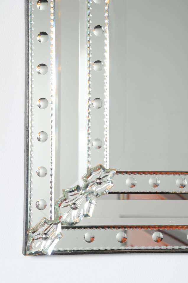 French Sophisticated Classic Design Rectangular Venetian Mirror