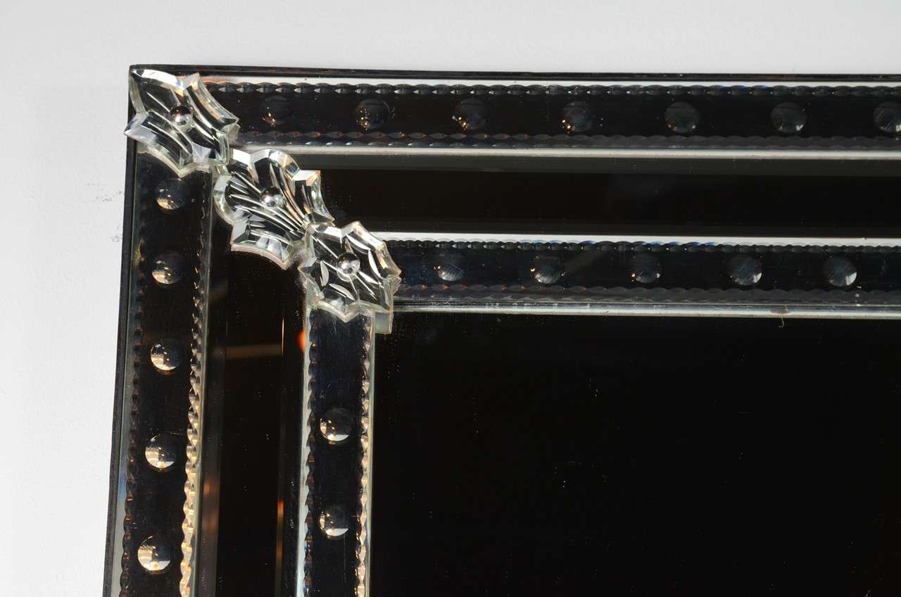 20th Century Sophisticated Classic Design Rectangular Venetian Mirror