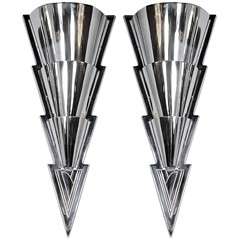 Monumental Art Deco Skyscraper Style Sconces