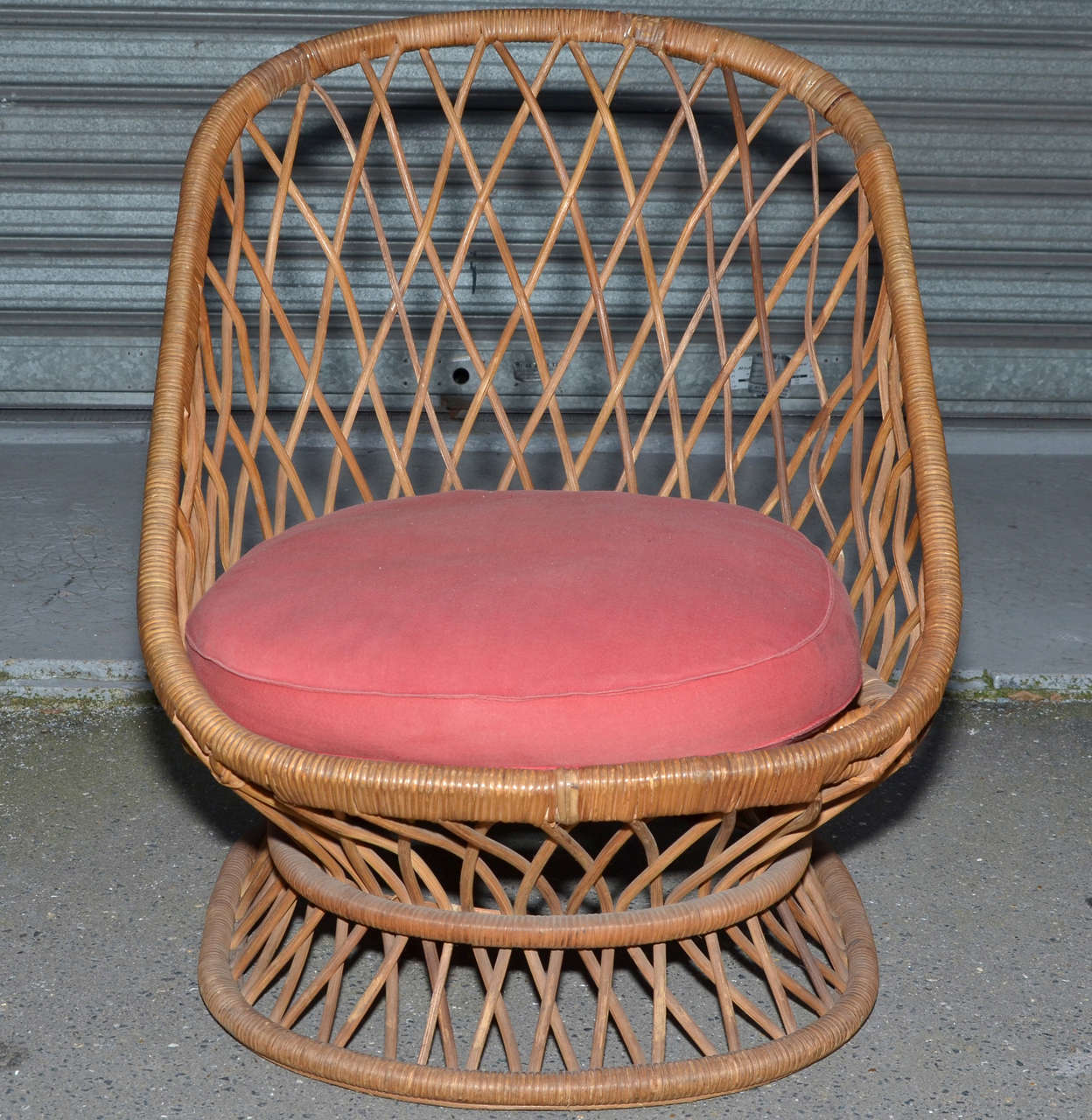 Jean Royère Documented Genuine Riviera Rattan Chairs from the 1950s For Sale 1