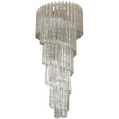 1960s Murano Glass Spiral-Shaped Chandelier