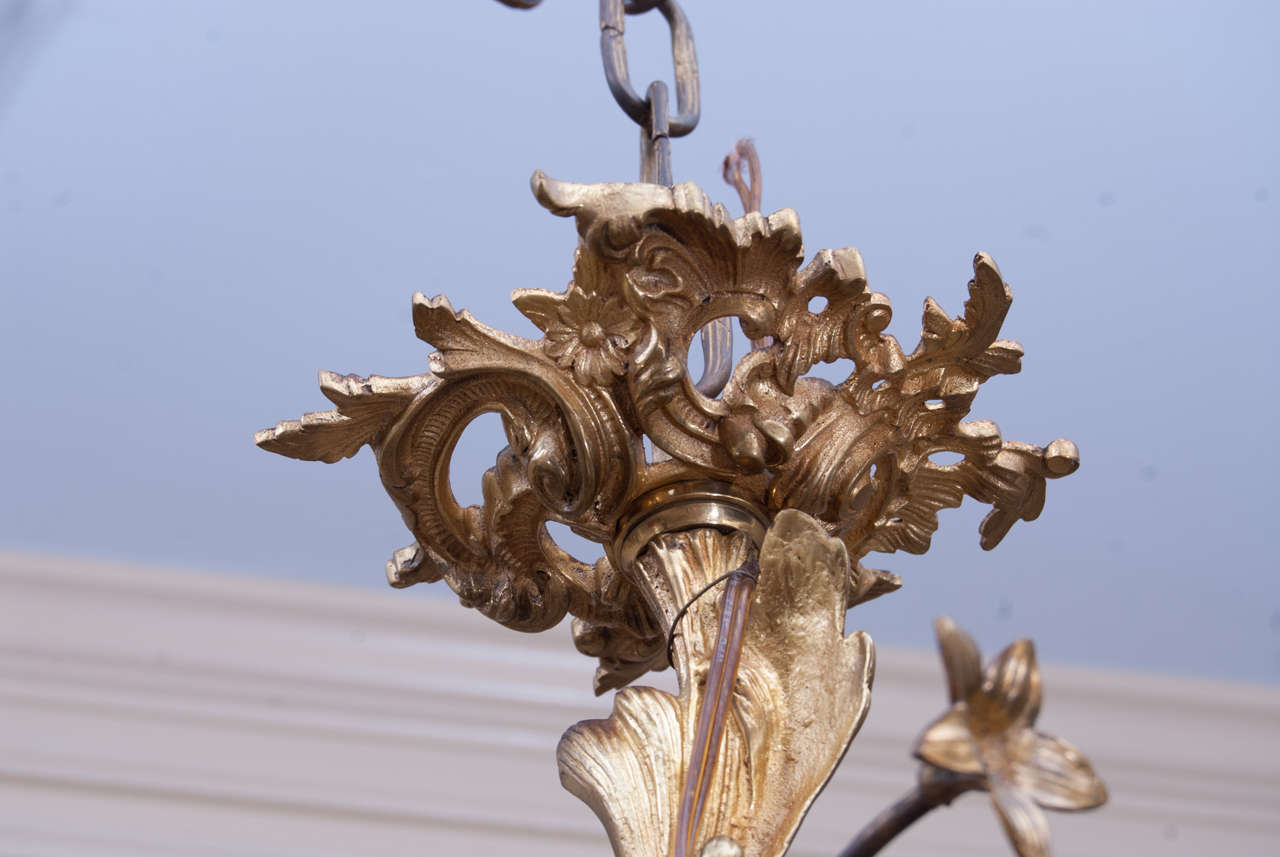 Ormolu Louis XV Style Foliate Chandelier