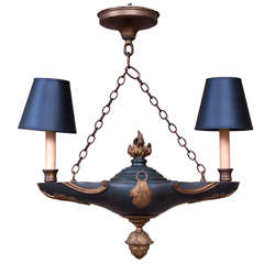 Antique Roman Style "Oil Lamp" Fixture