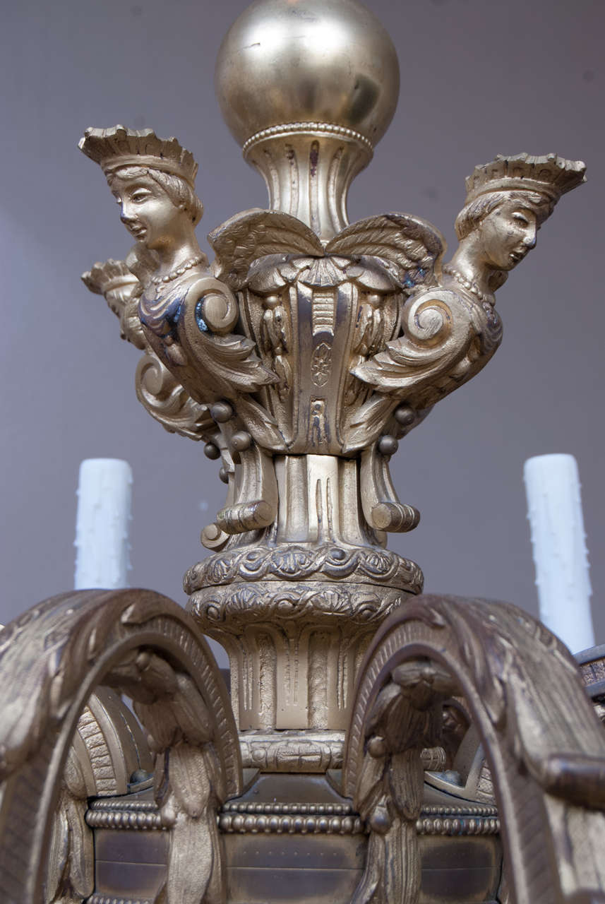 Bronze Baroque Style Chandelier