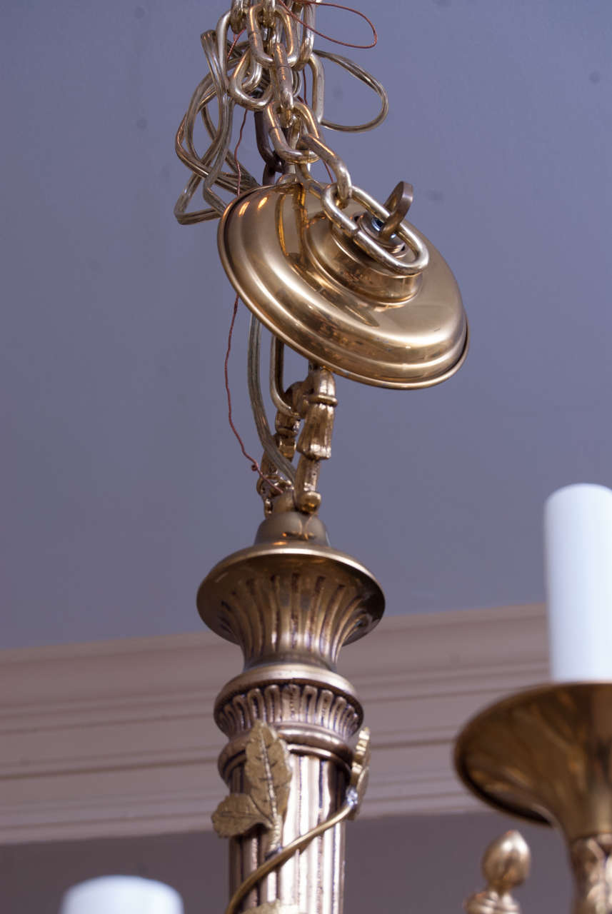 Regency Style Cast Brass, Twelve-Light Chandelier 1