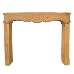 A mid 18th C. French Baroque fireplace / mantel piece