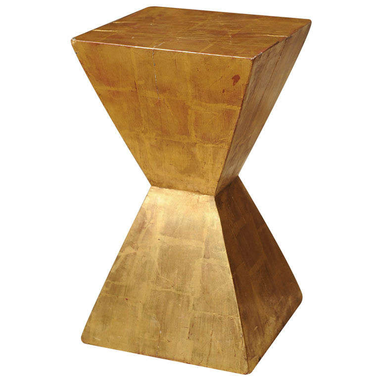 Candace Barnes Now HandCarved Aztec Gold Leaf Martini Table at 1stDibs