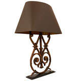 Early 19th century architectural element into large scale lamp