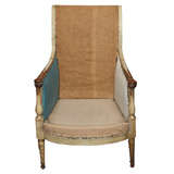 Directoire Style Painted Bergere