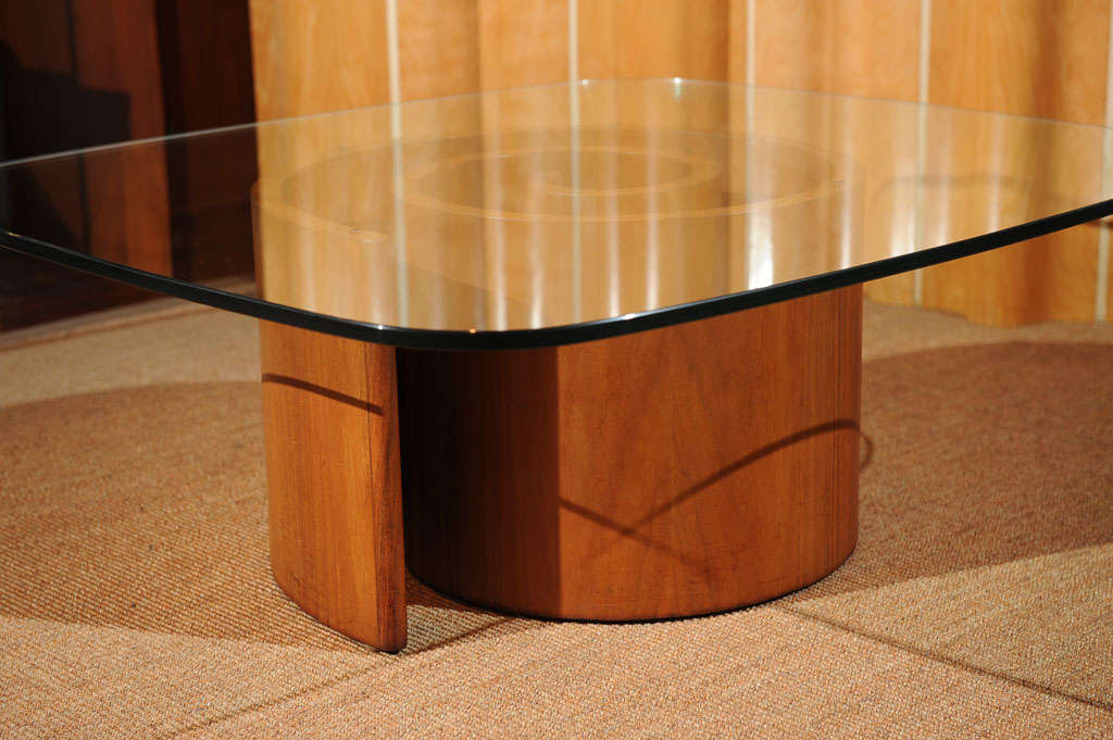 Walnut Vladimir Kagan Snail Table