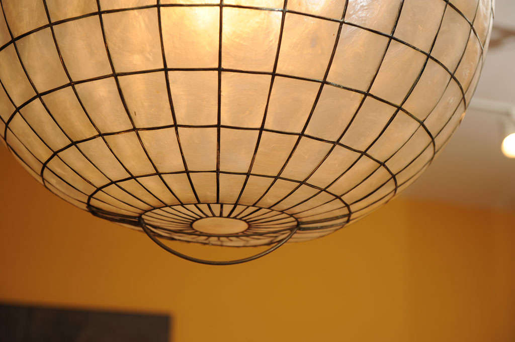 Large Capiz Shell Ceiling Light 2