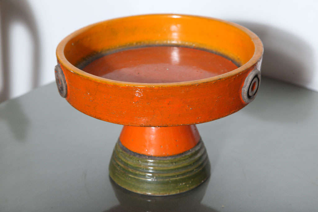Clay Bitossi Candlestick and Bowl by Rosenthal Netter For Sale