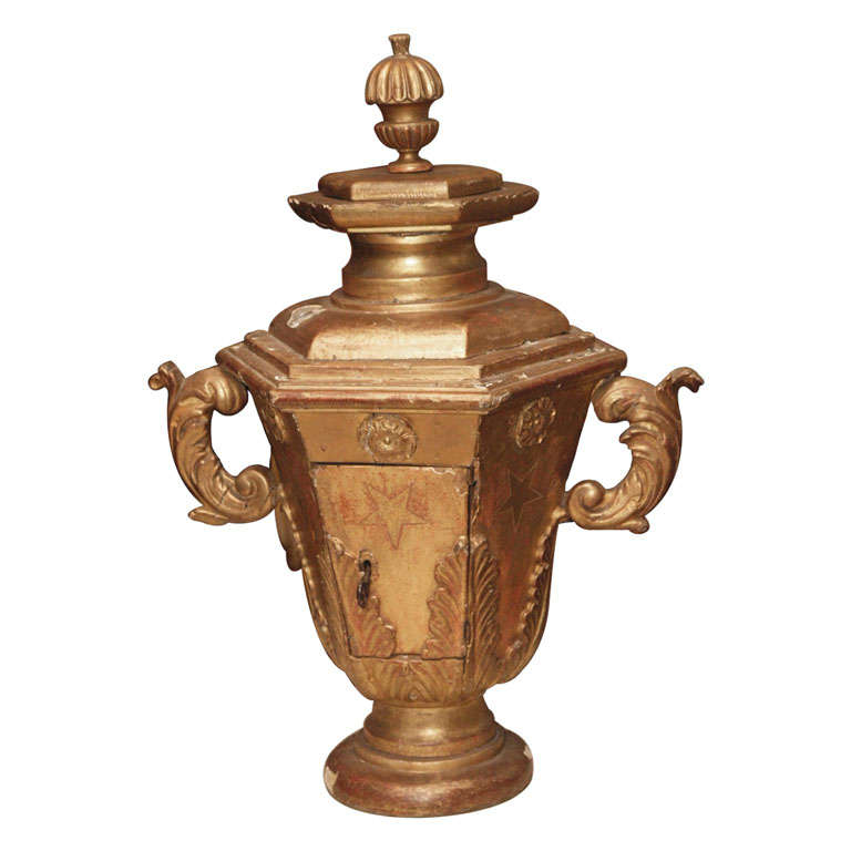 A Giltwood Urn Form Tabernacle For Sale