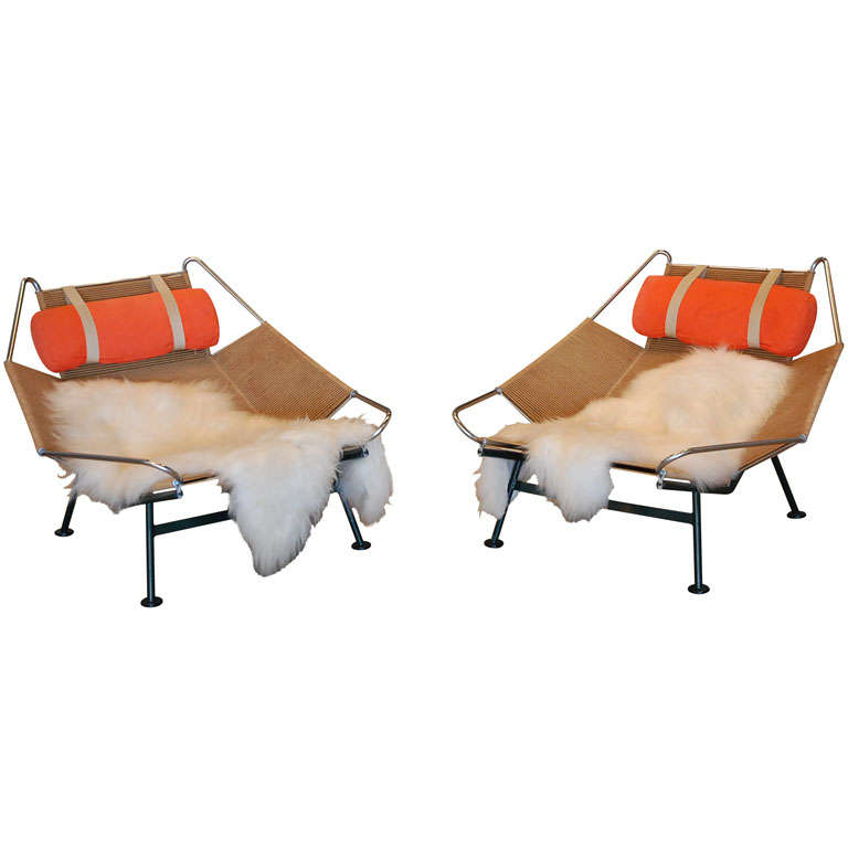 Pair Of Hans Wegner 'halyard' Chairs , Denmark 1957