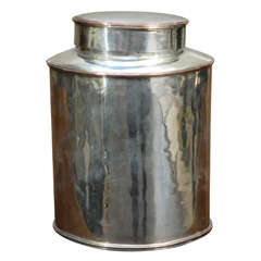 An Old Sheffield Plate Oval Tea Caddy