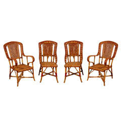 Vintage French Arm and Side Chairs