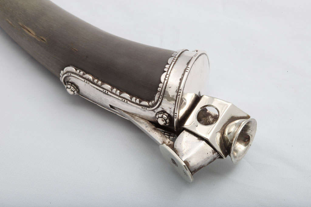 Continental Silver-mounted Horn Cigar Cutter 1