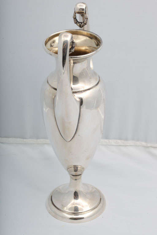 20th Century Sterling Silver Empire-Style Vase